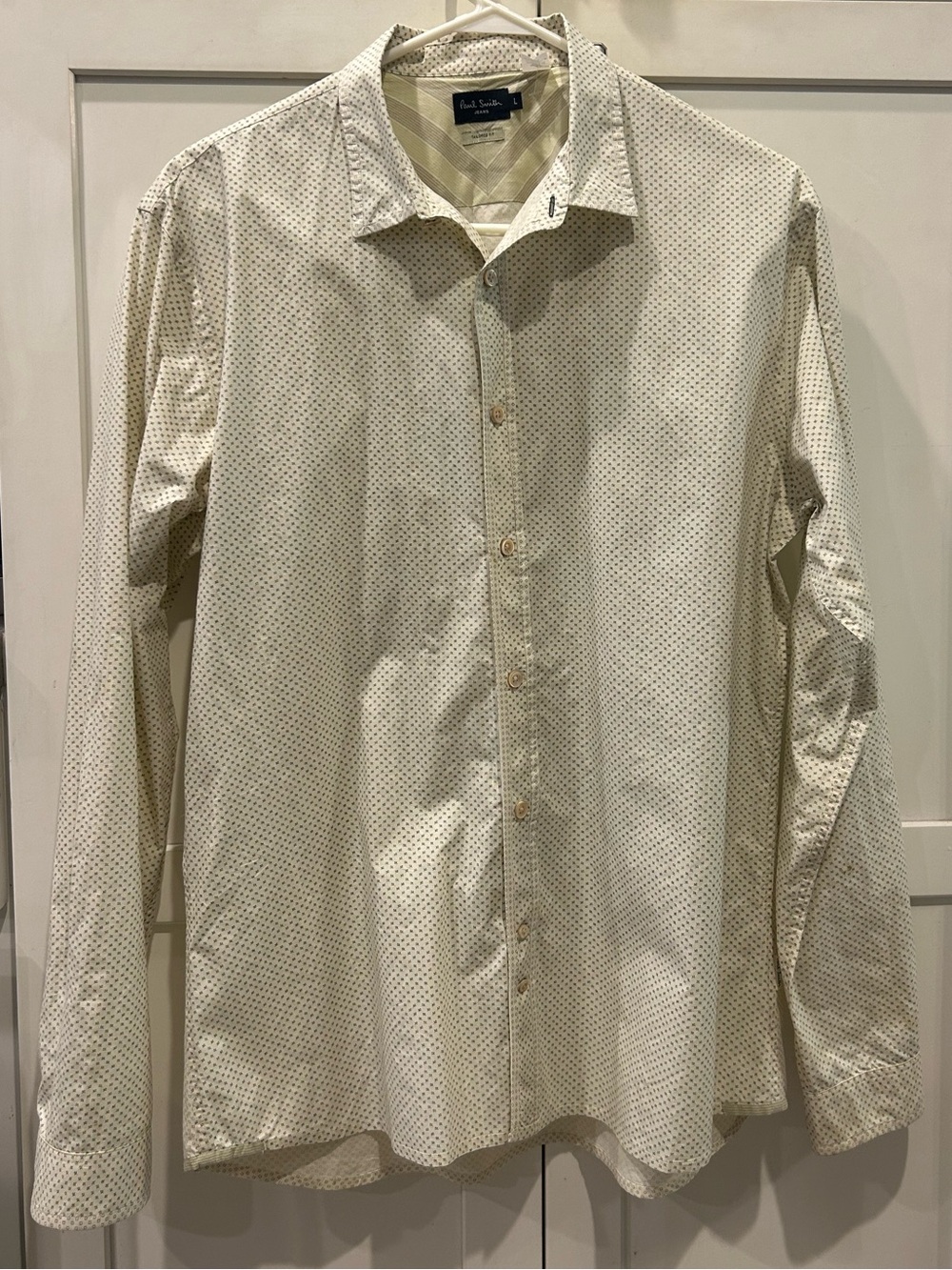 Paul Smith Jeans Tailored Button multi pattern Print Shirt Mens Large cotton